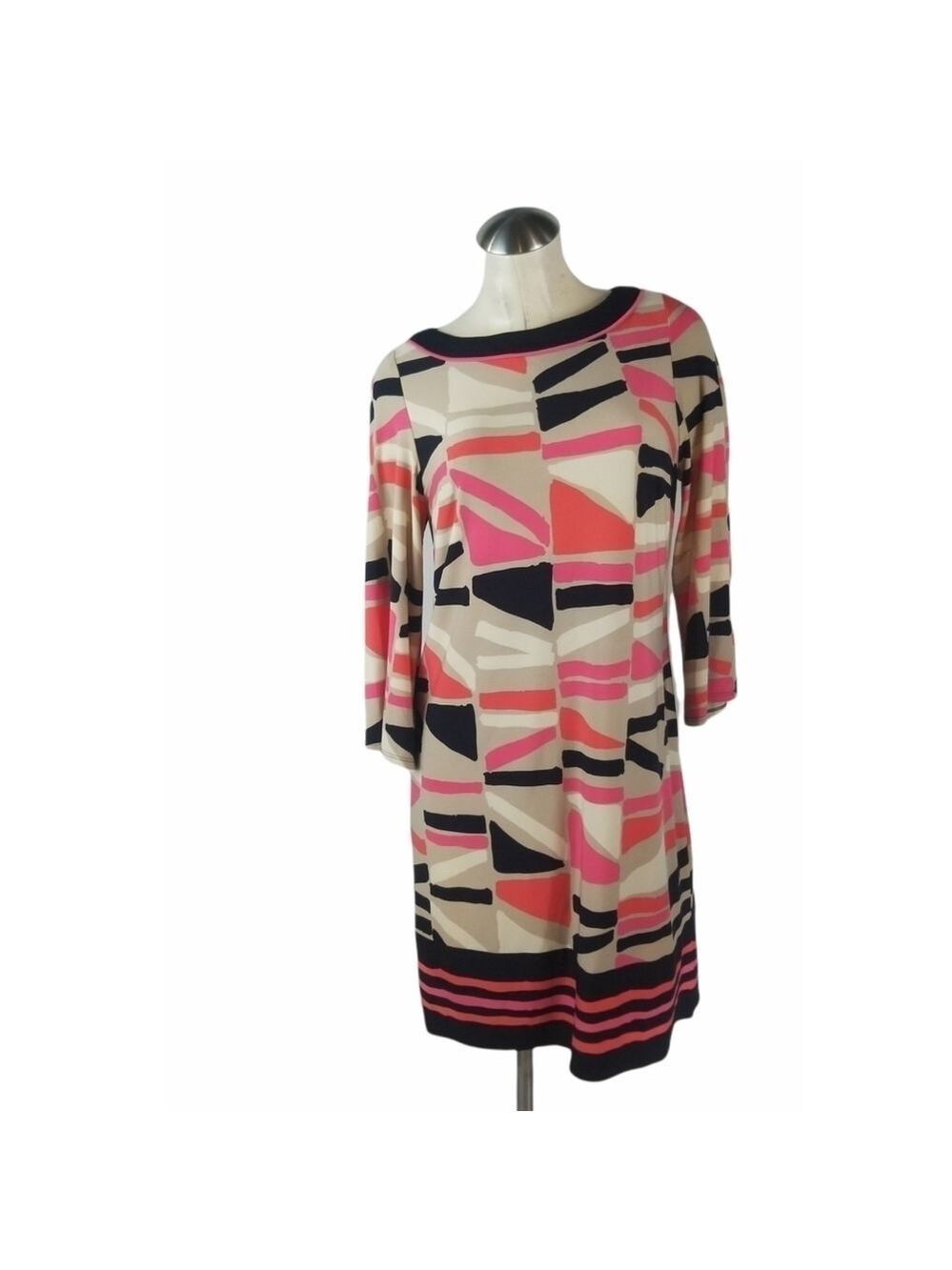 3/$25 Dressbarn Size 8 Geometric Dress Multi-color